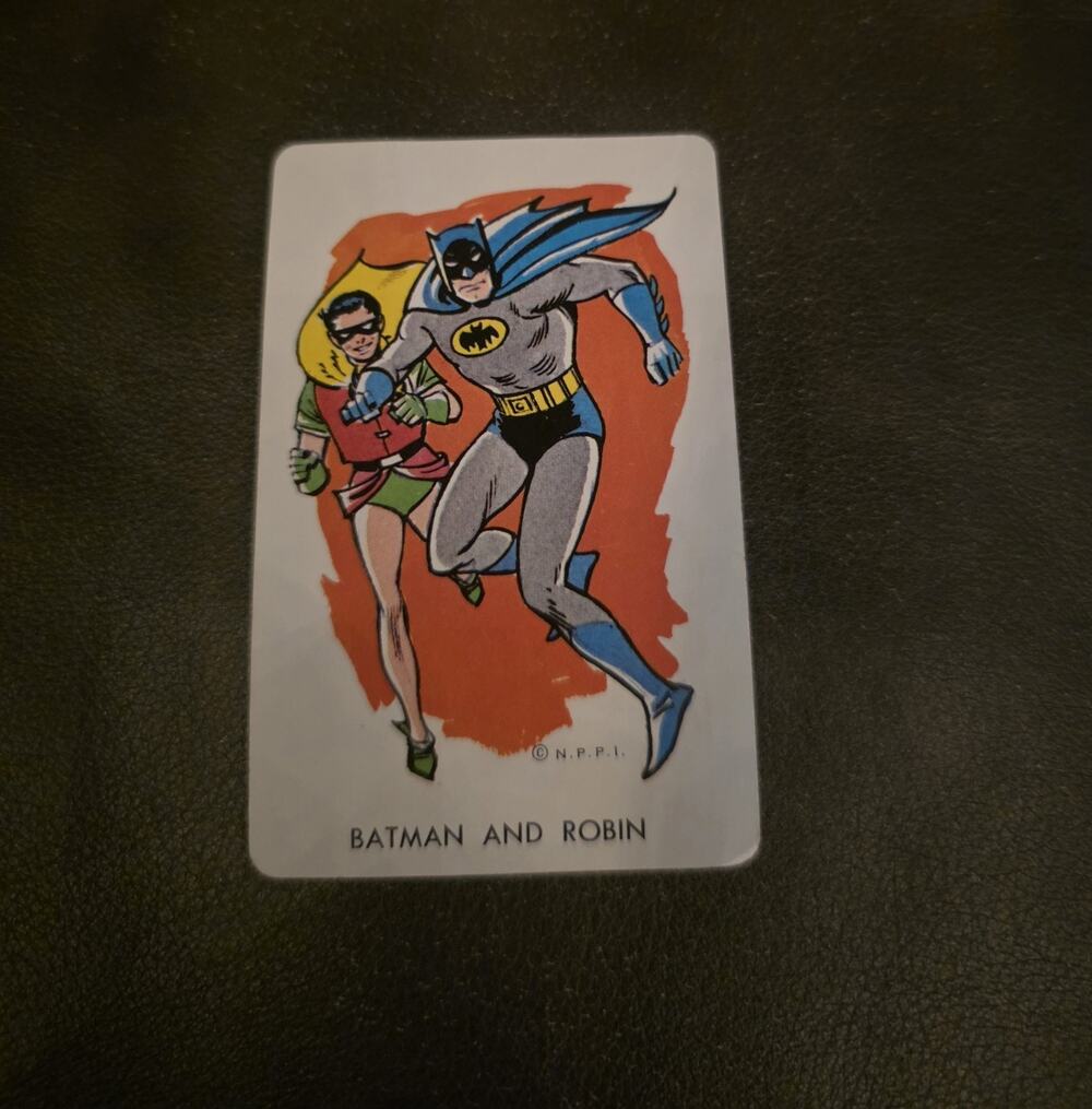 1966 Whitman Batman & Robin Card Game N.P.P.I. Vintage Playing Card